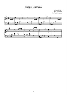 С днем рождения тебя: Для фортепиано by Милдред  Хилл