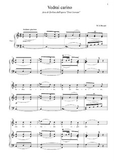 Vedrai, Carino: Для голоса и фортепиано by Вольфганг Амадей Моцарт