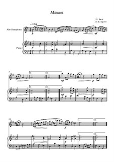 10 Easy Classical Pieces for Alto Saxophone and Piano Vol.4: Minuet (In D Minor) by Иоганн Себастьян Бах, Томазо Альбинони, Йозеф Гайдн, Вольфганг Амадей Моцарт, Франц Шуберт, Жак Оффенбах, Рихард Вагнер, Джакомо Пуччини, folklore