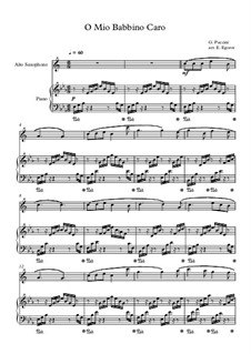 10 Easy Classical Pieces for Alto Saxophone and Piano Vol.4: O Mio Babbino Caro by Иоганн Себастьян Бах, Томазо Альбинони, Йозеф Гайдн, Вольфганг Амадей Моцарт, Франц Шуберт, Жак Оффенбах, Рихард Вагнер, Джакомо Пуччини, folklore