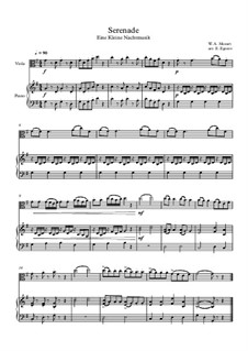 10 Easy Classical Pieces for Viola and Piano Vol.4: Serenade (Eine Kleine Nachtmusik) by Иоганн Себастьян Бах, Томазо Альбинони, Йозеф Гайдн, Вольфганг Амадей Моцарт, Франц Шуберт, Жак Оффенбах, Рихард Вагнер, Джакомо Пуччини, folklore