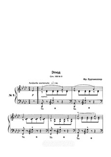 Этюд No.9: Для фортепиано by Иоганн Фридрих Бургмюллер