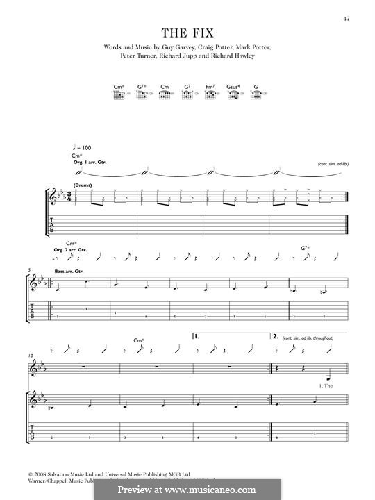 The Fix (Elbow): Для гитары by Craig Potter, Guy Garvey, Mark Potter, Peter Turner, Richard Hawley, Richard Jupp