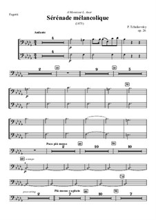 Меланхолическая серенада, TH 56 Op.26: Партия фагота by Петр Чайковский