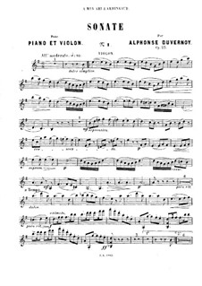 Соната для скрипки и фортепиано No.1 соль мажор, Op.23: Сольная партия by Виктор Альфонс Дювернуа