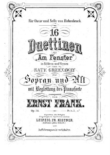 Под окном. Шестнадцать дуэттино для сопрано и альта, Op.14: Под окном. Шестнадцать дуэттино для сопрано и альта by Ernst Frank