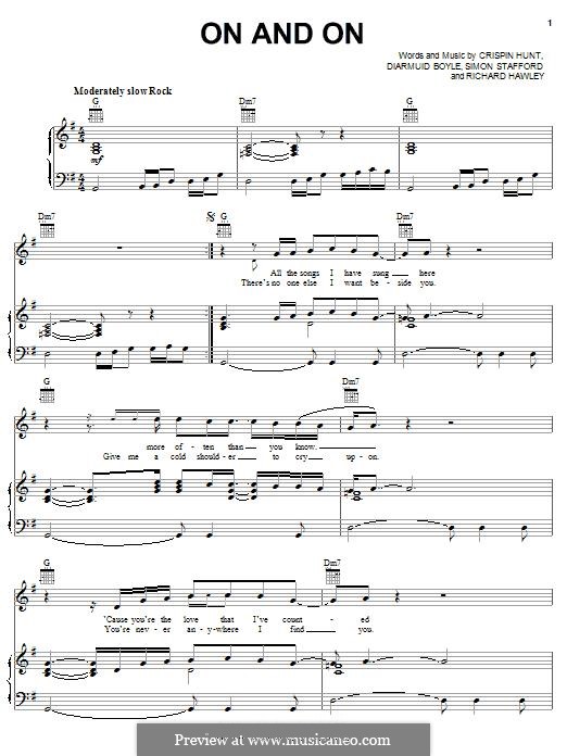 On and On (The Longpigs): Для голоса и фортепиано (или гитары) by Crispin Hunt, Dee Boyle, Richard Hawley, Simon Stafford