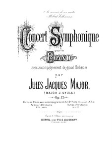 Концерт для фортепиано с оркестром ре минор, Op.12: Концерт ре минор для фортепиано с оркестром by Jakob Gyula Major
