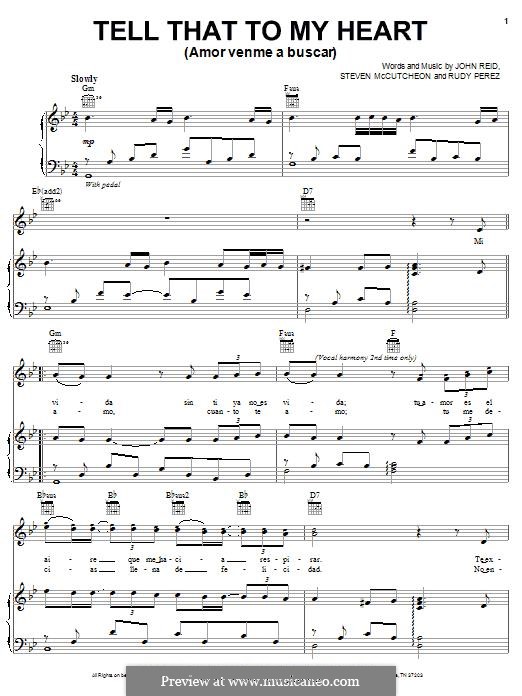 Tell That To My Heart (Amor Venme A Buscar) Il Divo: Tell That To My Heart (Amor Venme A Buscar) Il Divo by John Reid, Rudy Perez, Steve Mac