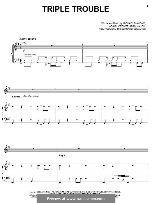 Triple Trouble (Beastie Boys): Triple Trouble (Beastie Boys) by Adam Horovitz, Adam Yauch, Bernard Edwards, Michael Diamond, Nile Rodgers