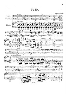 Фортепианное трио до-диез минор, Op.40: Партитура by Jacques Steveniers