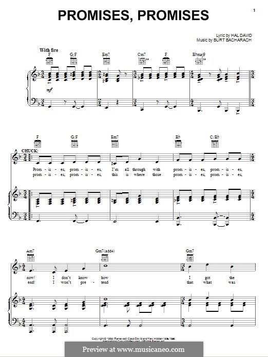 Promises, Promises: Для голоса и фортепиано (или гитары) by Burt Bacharach
