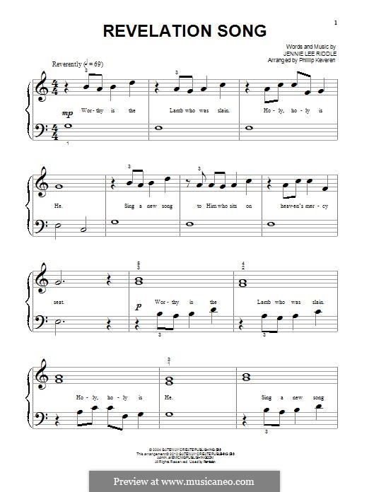 Revelation Song (Passion): Для фортепиано by Jennie Lee Riddle