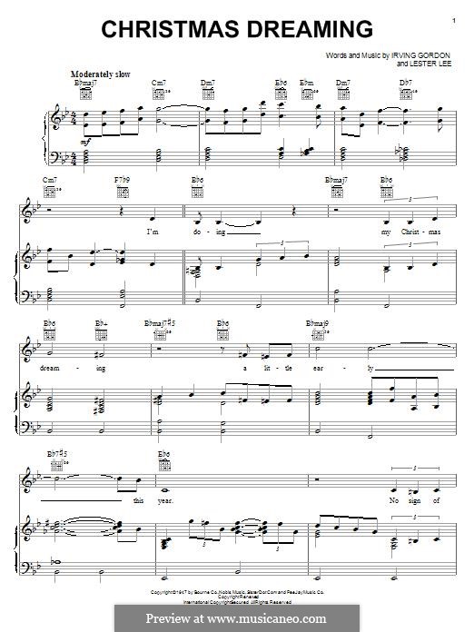 Christmas Dreaming (Frank Sinatra): Для голоса и фортепиано (или гитары) by Irving Gordon, Lester Lee