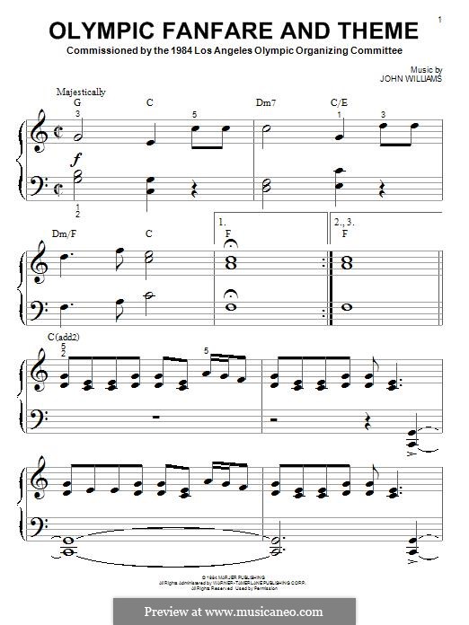 Olympic Fanfare and Theme: Для фортепиано by John Williams