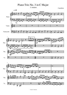 Piano Trio No.3 in C Major, CC021: Piano Trio No.3 in C Major by E.S. Capeditiea
