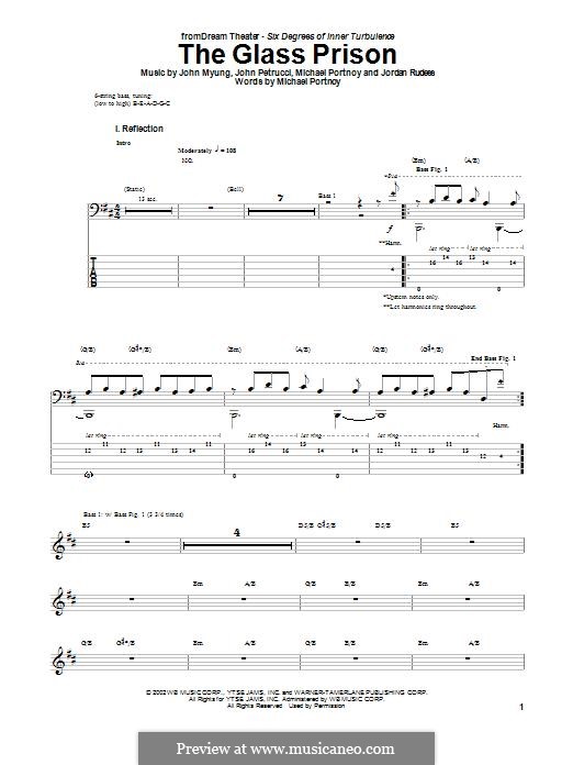 The Glass Prison (Dream Theater): Для бас-гитары by Mike Portnoy, John Petrucci, John Myung, Jordan Rudess