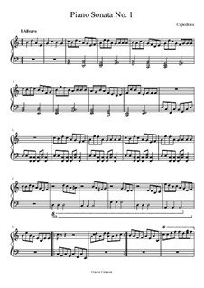 Piano Sonata No.1, CC024: Piano Sonata No.1 by E.S. Capeditiea