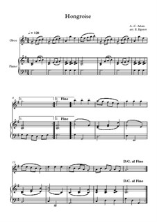 10 Easy Classical Pieces for Oboe and Piano Vol.5: Hongroise by Вольфганг Амадей Моцарт, Франц Шуберт, Антонин Дворжак, Жорж Бизе, Георг Фридрих Гендель, Джузеппе Верди, Петр Чайковский, Эмиль Вальдтойфель, Адольф Адам, Себастьян Ирадьер