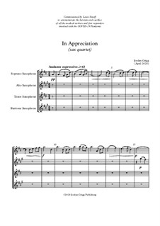 In Appreciation (sax quartet): In Appreciation (sax quartet) by Jordan Grigg