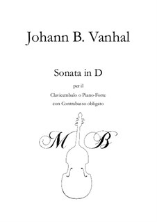 Sonata D-dur: Sonata D-dur by Иоганн Вангал