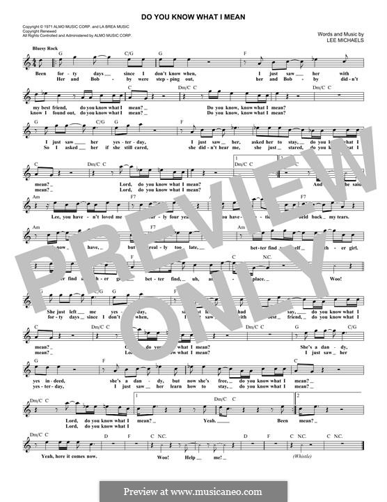 Do You Know What I Mean: Для клавишного инструмента by Lee Michaels