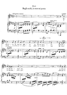 Begli occhi, io non mi pento: D Major by Giacomo Antonio Perti