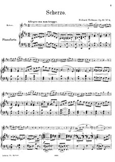 Скерцо для гобоя и фортепиано, Op.81 No.4: Партитура by Ричард Хофман