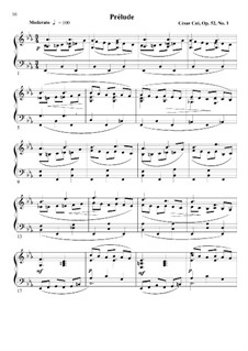 Пять пьес, Op.52: No.1 Прелюдия by Цезарь Кюи