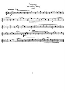 No.3 Песенка: Для флейты и фортепиано – Партия флейты by Роберт Шуман