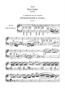 Дон Карлос: Акт III, для солистов, хора и фортепиано (Сокращённая версия) by Джузеппе Верди