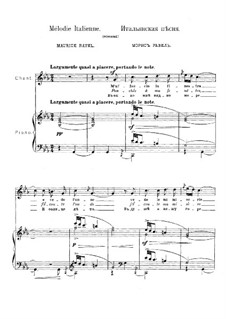 Четыре песни, M.A 17: No.3 Итальянская песня by Морис Равель