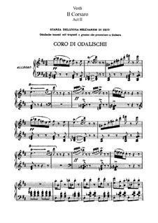 Корсар: Акт II, для солистов, хора и фортепиано by Джузеппе Верди