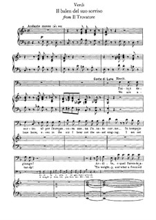 Il balen del suo sorriso: Для голоса и фортепиано by Джузеппе Верди