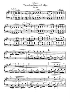 Соната для фортепиано No.13 ля мажор, D.664 Op.120: Анданте by Франц Шуберт