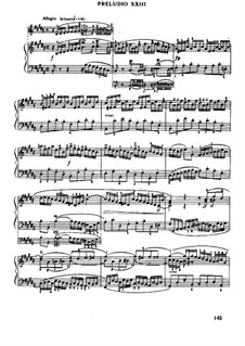 Прелюдия и фуга No.23 си мажор, BWV 892: Для фортепиано by Иоганн Себастьян Бах