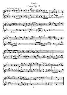 Дуэты для двух скрипок, Op.27: Дуэты для двух скрипок by Карл Стамиц