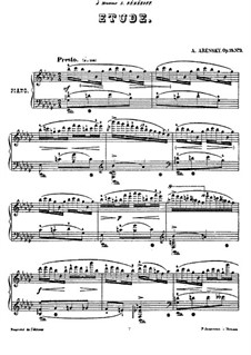 Четыре пьесы, Op.25: No.3 Этюд by Антон Аренский