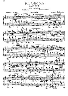 Упражнения на этюды Шопена, Op.10: Этюд No.5 ля минор 'Тарантелла' (Третья версия) by Леопольд Годовский