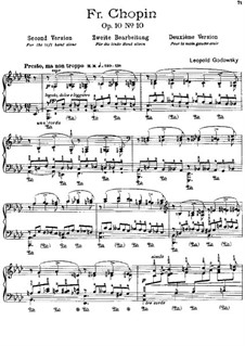 Упражнения на этюды Шопена, Op.10: Этюд No.10 ля-бемоль мажор (Вторая версия) by Леопольд Годовский