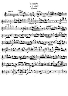 Концерт для флейты с оркестром No.161, QV 5:174: Сольная партия by Иоганн Иоахим Квантц