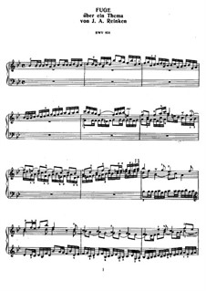 Фуга си-бемоль мажор, BWV 954: Для фортепиано by Иоганн Себастьян Бах