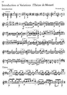 Интродукция и вариации на тему Моцарта, Op.9: Для гитары by Фернандо Сор