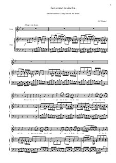 Son come navicella, HWV 127a: Для голоса и фортепиано by Георг Фридрих Гендель