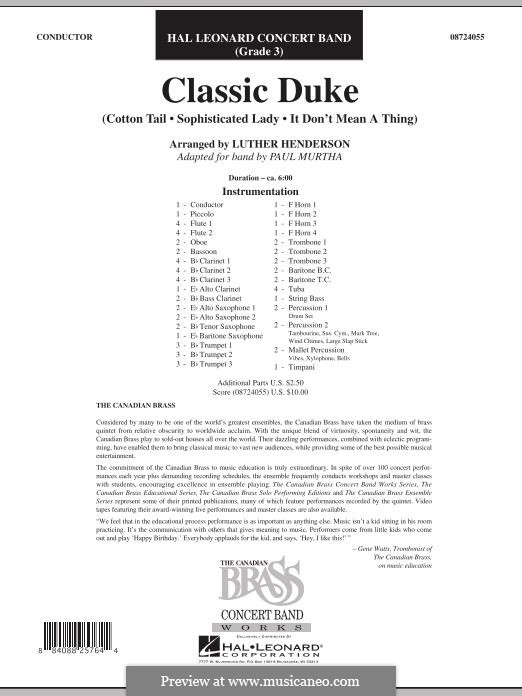 Classic Duke: Партитура by Duke Ellington