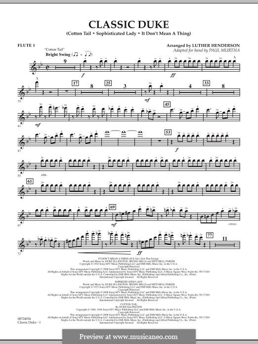 Classic Duke: Flute 1 part by Duke Ellington