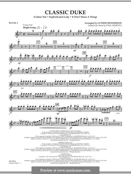 Classic Duke: Flute 2 part by Duke Ellington