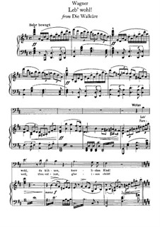 Валькирия, WWV 86b: Прощание Вотана, для голоса и фортепиано by Рихард Вагнер
