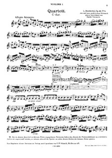 Струнные квартеты, Op.32: Квартет No.4 до мажор – партия первой скрипки, G.204 by Луиджи Боккерини