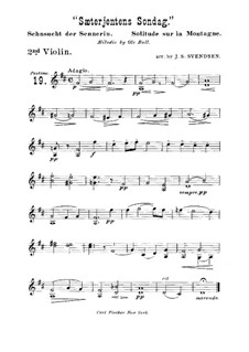 Sæterjentens Søndag (The Herdgirl's Sunday): Arrangement for string quintet  – violin II part by Оле Булл